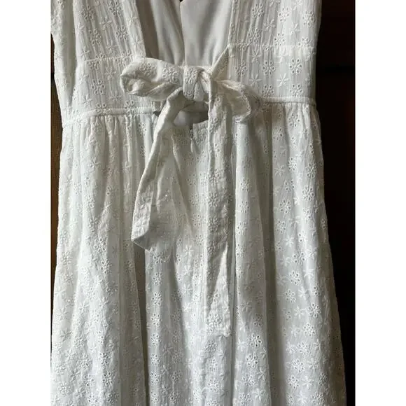 Altar'd State‎ Eyelet Embroidered Halter White Dress Sz Small Women 100% Cotton - Picture 6 of 11